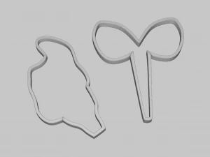 Ballet Dancer and Firefly Cookie Cutter 3D Print Model