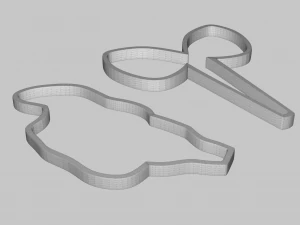 Ballet Dancer and Firefly Cookie Cutter 3D Print Model