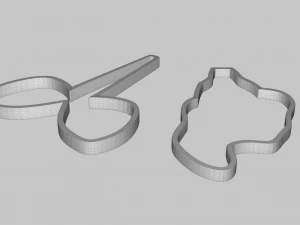 Ballet Dancer and Firefly Cookie Cutter 3D Print Model
