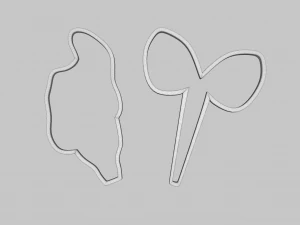 Ballet Dancer and Firefly Cookie Cutter 3D Print Model