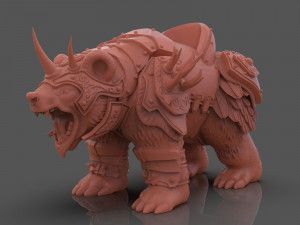 Armoured Bear 3D Print Figurine Modèles 3D en vedette