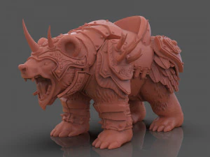 Armoured Bear 3D Print Figurine 3D Print Model