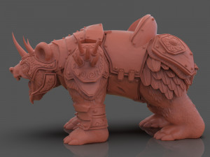 Armoured Bear 3D Print Figurine Modèles 3D en vedette