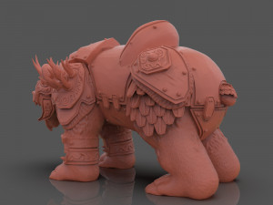 Armoured Bear 3D Print Figurine Modèles 3D en vedette