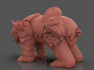 Armoured Bear 3D Print Figurine 3D Print Model