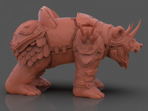 Armoured Bear 3D Print Figurine Modèles 3D en vedette