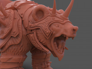 Armoured Bear 3D Print Figurine Modèles 3D en vedette
