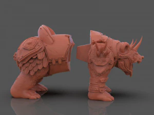 Armoured Bear 3D Print Figurine 3D Print Model