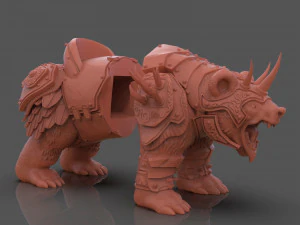 Armoured Bear 3D Print Figurine 3D Print Model