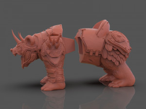 Armoured Bear 3D Print Figurine Modèles 3D en vedette