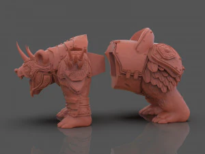 Armoured Bear 3D Print Figurine 3D Print Model