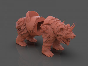 Armoured Bear 3D Print Figurine Modèles 3D en vedette