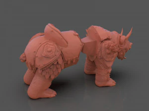Armoured Bear 3D Print Figurine 3D Print Model