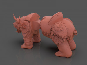 Armoured Bear 3D Print Figurine Modèles 3D en vedette