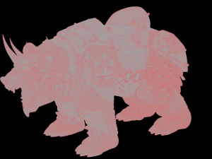 Armoured Bear 3D Print Figurine 3D Print Model