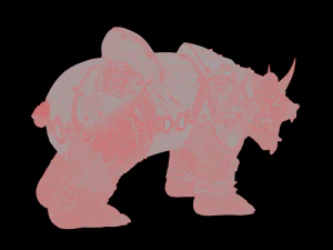 Armoured Bear 3D Print Figurine 3D Print Model