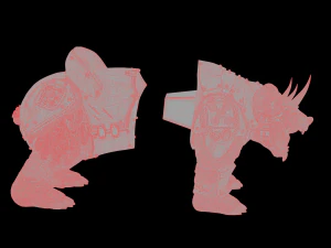 Armoured Bear 3D Print Figurine 3D Print Model
