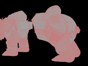 Armoured Bear 3D Print Figurine 3D Print Model