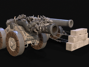 Chinese Zodiac Animals Cannon 3D Модель