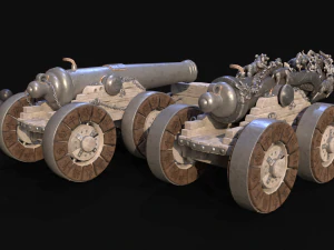 Chinese Zodiac Animals Cannon 3D Model