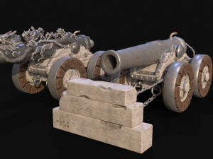 Chinese Zodiac Animals Cannon 3D Модель