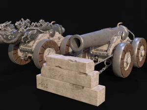 Chinese Zodiac Animals Cannon 3D Model