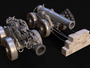 Chinese Zodiac Animals Cannon 3D Модель