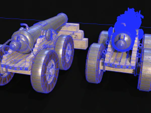Chinese Zodiac Animals Cannon 3D Model