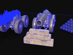 Chinese Zodiac Animals Cannon 3D Model