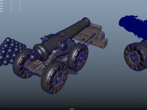 Chinese Zodiac Animals Cannon 3D Model