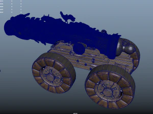 Chinese Zodiac Animals Cannon 3D Model