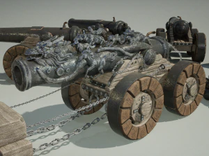 Chinese Zodiac Animals Cannon 3D Model