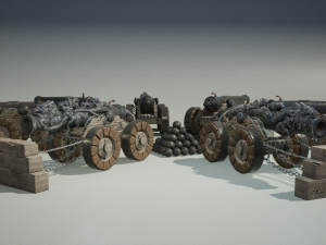 Chinese Zodiac Animals Cannon 3D Модель