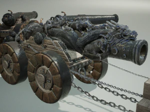 Chinese Zodiac Animals Cannon 3D Model