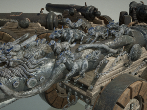 Chinese Zodiac Animals Cannon 3D Модель