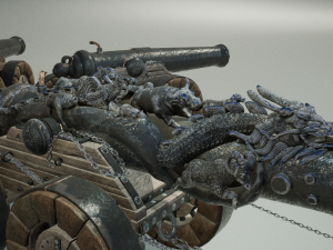 Chinese Zodiac Animals Cannon 3D Модель