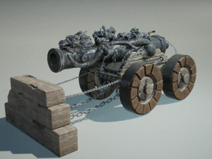 Chinese Zodiac Animals Cannon 3D Model