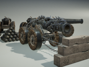Chinese Zodiac Animals Cannon 3D Модель