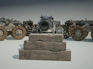 Chinese Zodiac Animals Cannon 3D Model