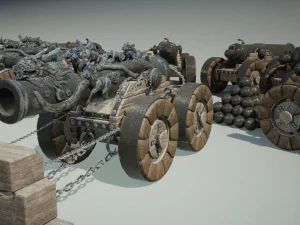 Chinese Zodiac Animals Cannon 3D Model