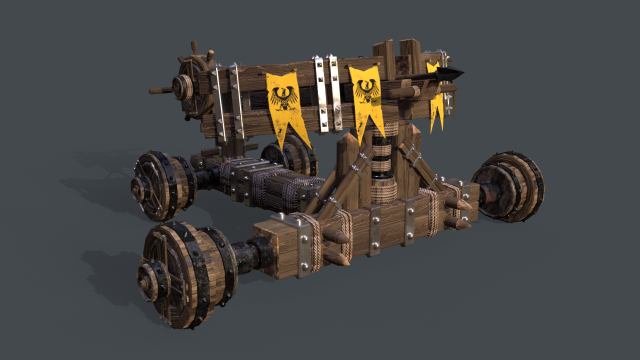 Medieval Ballista Modelo 3D .c4d .max .obj .3ds .fbx .stl .blend 