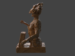 The Last Of Us Clicker Bust Model do druku 3D