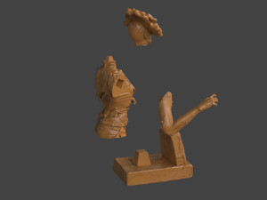 The Last Of Us Clicker Bust Model do druku 3D