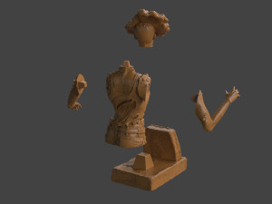 The Last Of Us Clicker Bust Model do druku 3D