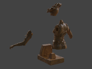 The Last Of Us Clicker Bust Model do druku 3D