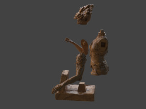 The Last Of Us Clicker Bust Model do druku 3D
