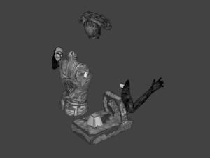 The Last Of Us Clicker Bust Model do druku 3D