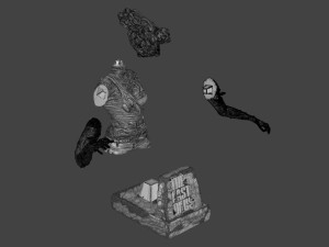 The Last Of Us Clicker Bust Model do druku 3D