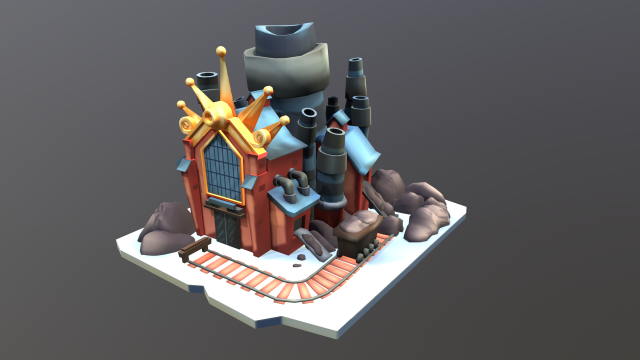 Stylized Coal Mine 3Dモデル .c4d .max .obj .3ds .fbx .stl .blend 