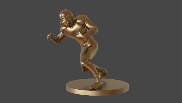 American Football Trophy 3D-Druckmodell .c4d .max .obj .3ds .fbx .stl .blend 